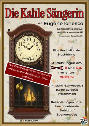 Die Kahle Sängerin Poster